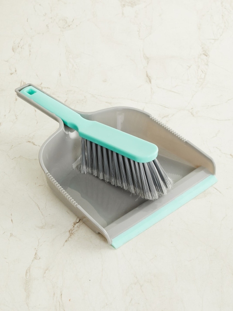 

Home Centre Grey & Blue Polypropylene Dustpan with Brush
