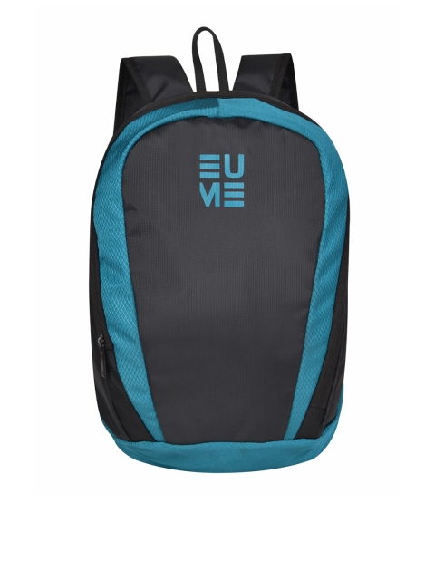 

EUME Unisex Black & Blue Brand Logo Backpack