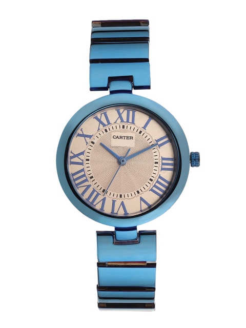 

Sandy D Carter Cream-Coloured Dial & Blue Bracelet Style Straps Analogue Watch SD-Carter