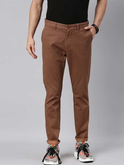 

Breakbounce Men Camel Brown Slim Fit Chinos Trousers