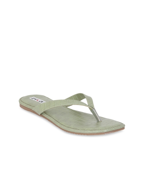 

Zyla Women Sea Green Textured Open Toe Flats