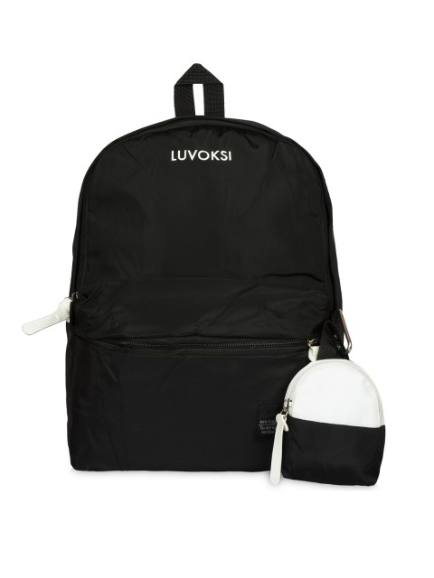 

Luvoksi Women Black Backpack with Coin Pocket