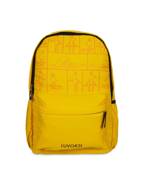 

Luvoksi Women Yellow Graphic Backpack