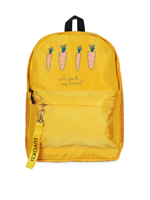 

Luvoksi Women Yellow & Orange Graphic Backpack