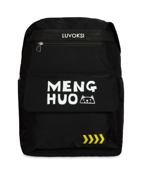 

Luvoksi Women Black Meng Huo Graphic Backpack