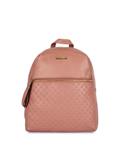

Luvoksi Women Peach-Coloured Textured Backpack
