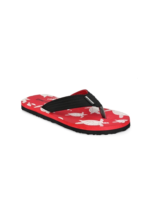 

Big Fox Men Red & Black Printed Thong Flip-Flops