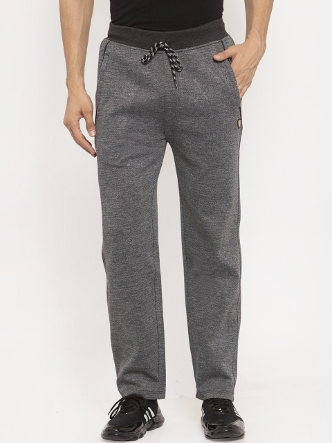 

VENITIAN Men Black Solid Cotton Slim Fit Track Pants