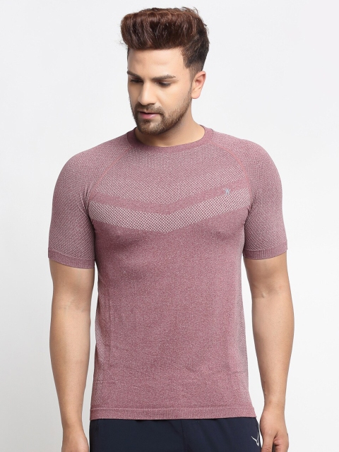 

VENITIAN Men Burgundy Slim Fit T-shirt