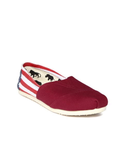 

Lavie Women Red Printed Slip-Ons