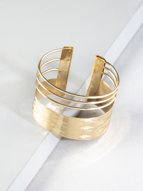 

Kazo Women Gold-Toned Metal Gold-Plated Cuff Bracelet
