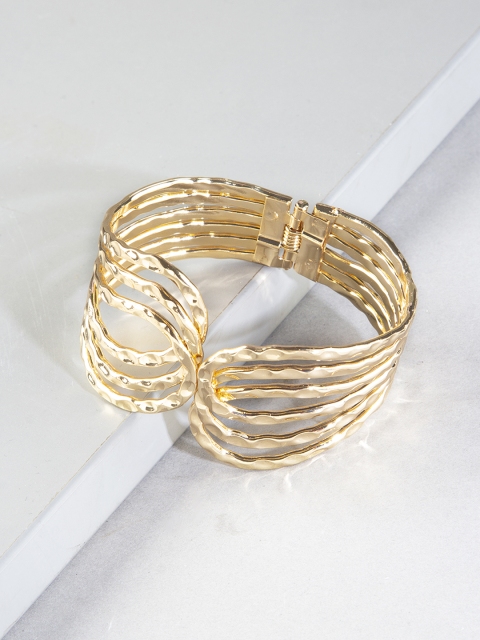 

Kazo Women Gold-Plated Infinity Textured Cuff Bracelet