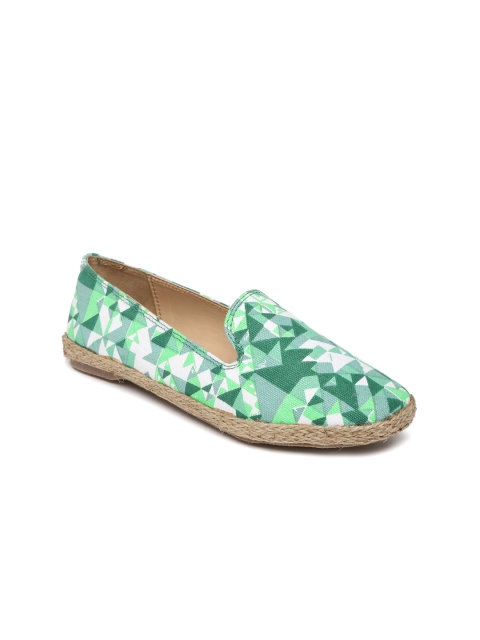 

Lavie Women Green & White Printed Espadrilles