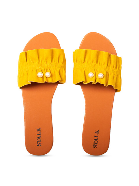 

STALK Women Yellow Open Toe Flats