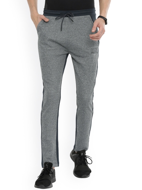 

Proline Men Black & Grey Solid Cotton Track Pants