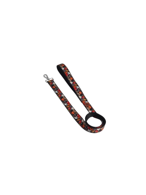 

LANA PAWS Black & Orange Printed Dog Leash