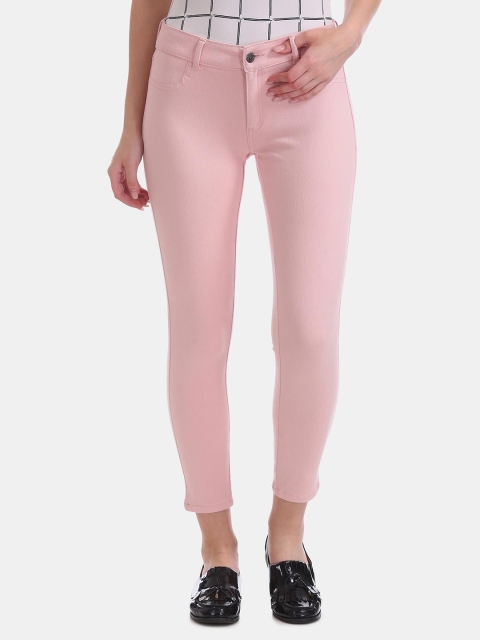 

Sugr Women Pink Solid Relaxed-Fit Denim Jeggings