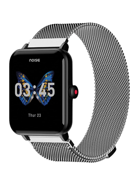 

NOISE Grey Textured Metallic Smartwatch Strap