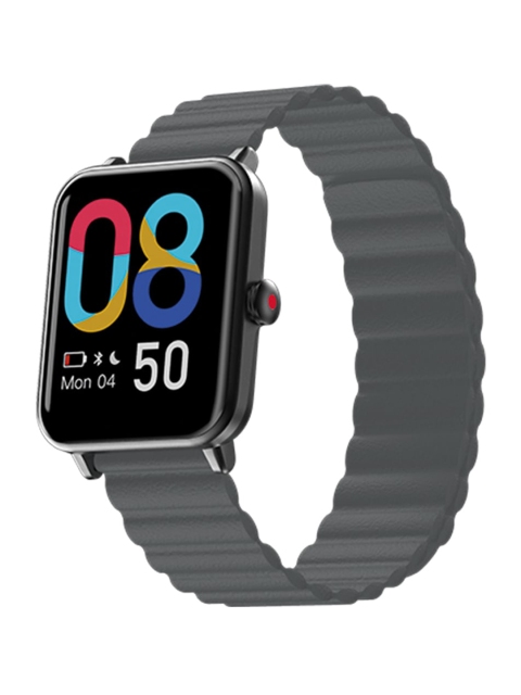 

NOISE Grey Textured Magnetic Leather Smartwatch Strap