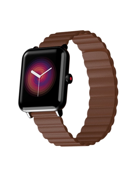 

NOISE Unisex Brown 20 MM Magnetic Textured Leather Smartwatch Strap