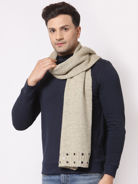 

Calvadoss Men Beige Solid Woollen Muffler