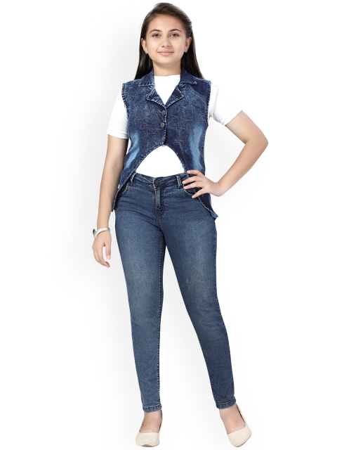 

Aarika Girls Blue Denim Jackets