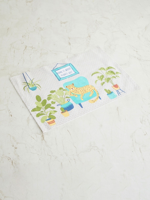 

Home Centre Multicoloured Raisa Retro Printed Cotton Ribbed Placemat, Multi