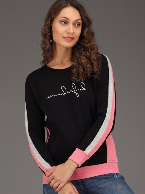 

ANTI CULTURE Women Black Printed Sweatshirt