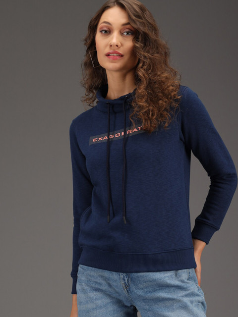 

ANTI CULTURE Women Navy Blue Printed Sweatshirt
