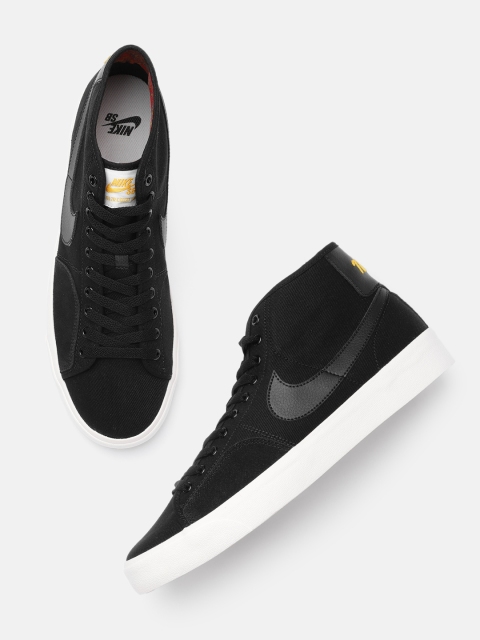 

Nike Men Black SB Blazer Court Mid-Top Skateboarding Shoes