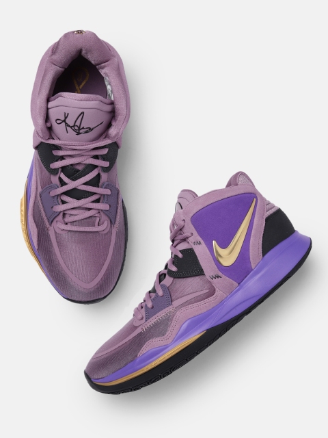 

Nike Unisex Pale Violet & Purple Colourblocked Kyrie Infinity EP Mid-Top Basketball Shoes