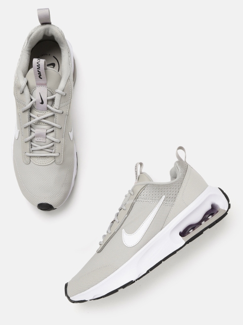 

Nike Women Grey Woven Design Air Max Intrlk Lite Sneakers