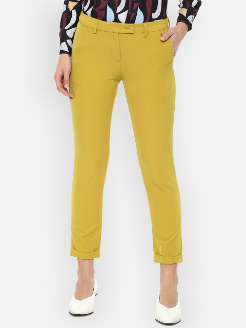 

Van Heusen Woman Women Yellow Slim Fit Trousers