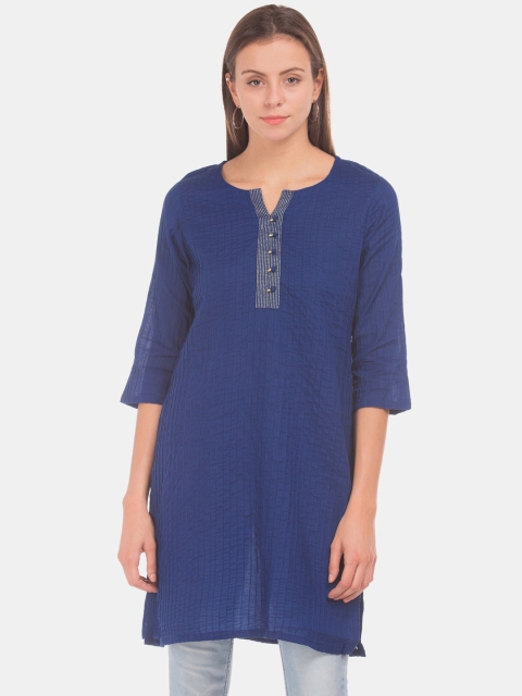 

Karigari Women Blue Kurta