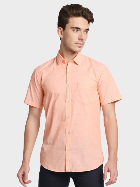 

ColorPlus Men Orange Tailored Fit Opaque Casual Shirt