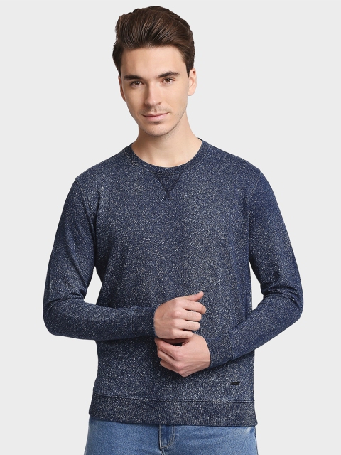 

ColorPlus Men Blue & White Printed Sweatshirt