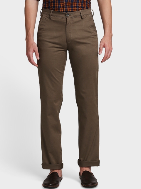 

ColorPlus Men Olive Brown Trousers