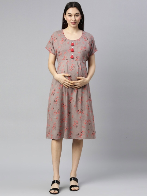 

GOLDSTROMS Grey Floral Maternity Dress