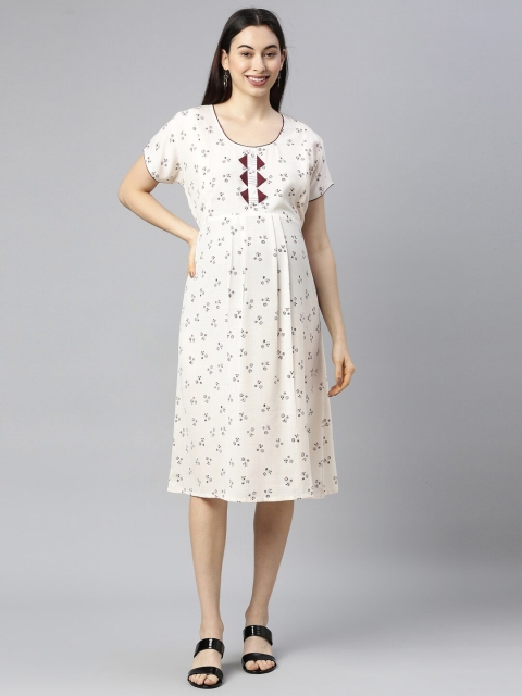 

GOLDSTROMS Women White Printed Maternity Dress