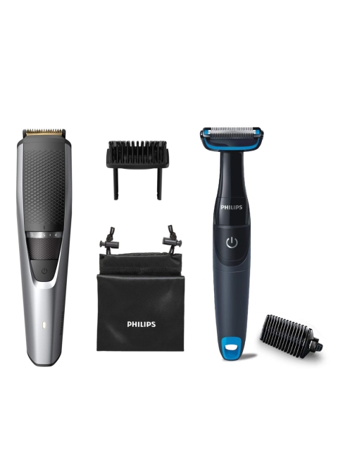 

Philips Men Set of BT3221/15 Beard Trimmer & BG1025/15 Body Trimmer, Black