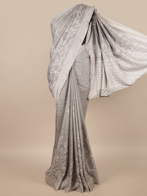 

Pothys Grey & Silver-Toned Woven Design Saree