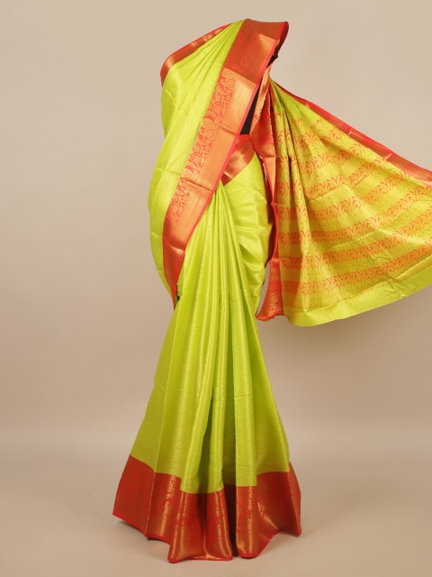 

Pothys Green & Pink Woven Design Saree