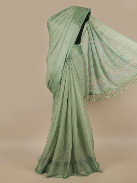 

Pothys Green Ethnic Motifs Zari Saree