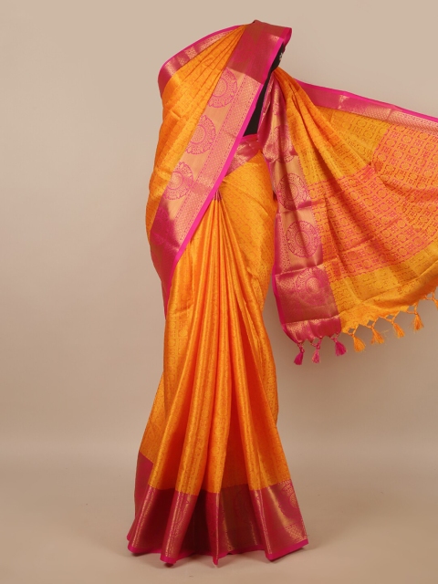 

Pothys Yellow & Pink Woven Design Saree