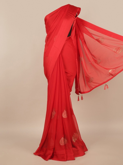

Pothys Red Ethnic Motifs Saree