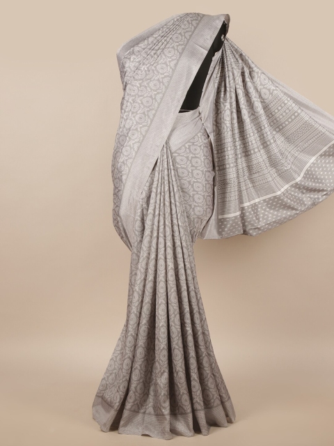

Pothys Grey Ethnic Motifs Saree