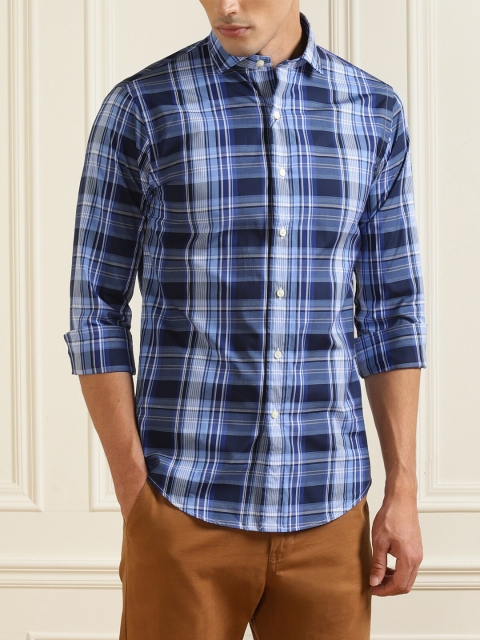 

Polo Ralph Lauren Men Blue Tartan Checks Opaque Checked Casual Shirt