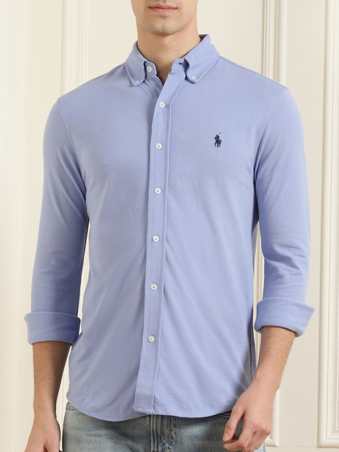

Polo Ralph Lauren Men Blue Button Down Collar Cotton Casual Shirt