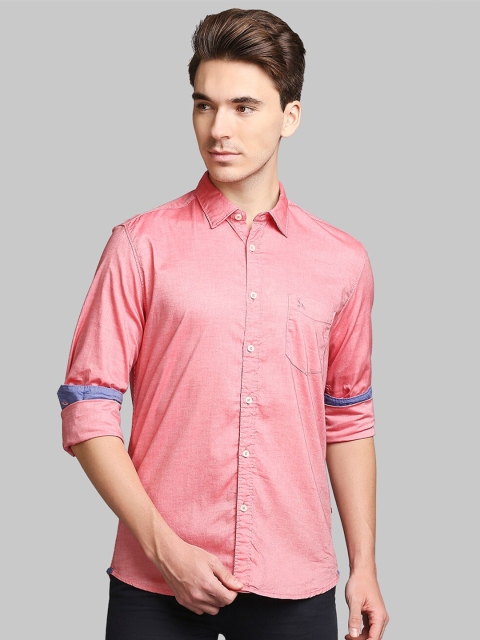 

Parx Men Red Slim Fit Opaque Casual Shirt