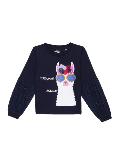 

UNDER FOURTEEN ONLY Navy Blue Regular Top